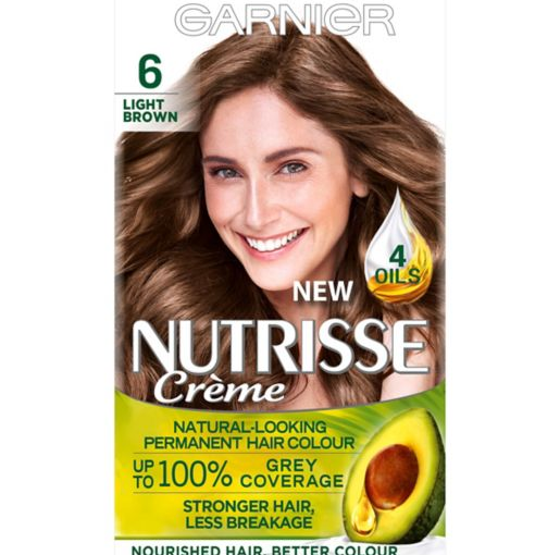 garnier nutrisse 6 light brown permanent hair dye